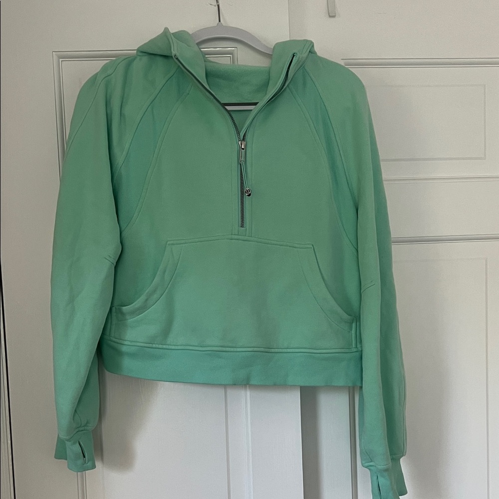 Lululemon Scuba Oversized Green Half-Zip Hoodie